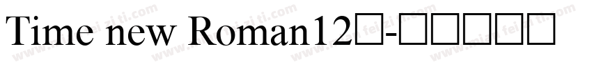 Time new Roman12号字体转换